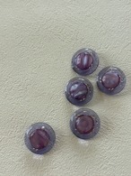 Japanese Vintage ボタン パープル クリア 23mm カボション 昭和レトロ アクセサリーパーツ 装飾材 カルトナージュ