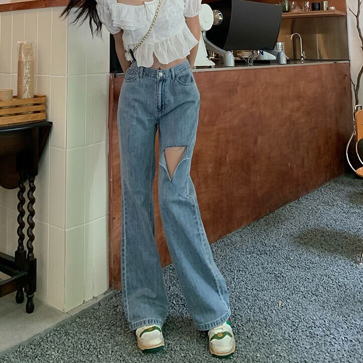 サマー薄手ルーズジーンズ ハイウェストパンツ 夏物 モンロー86589848860