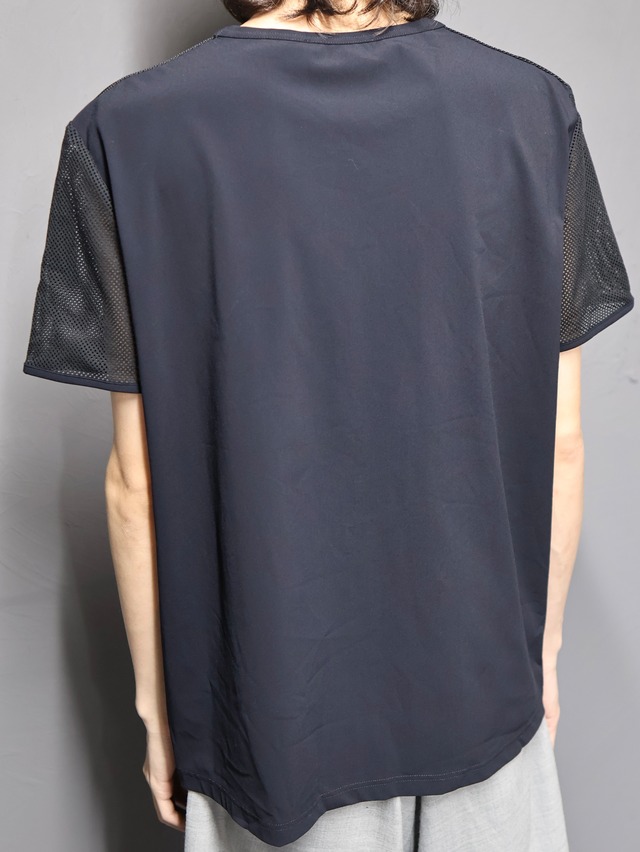 【prada】mesh sleeve nylon top