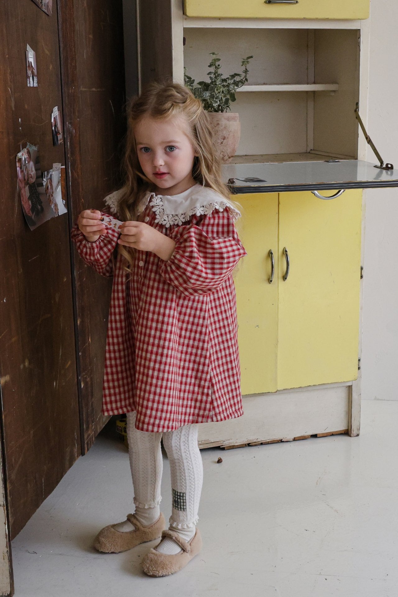 即納◆100-120 Rachel ワンピース レッド-Puella flo