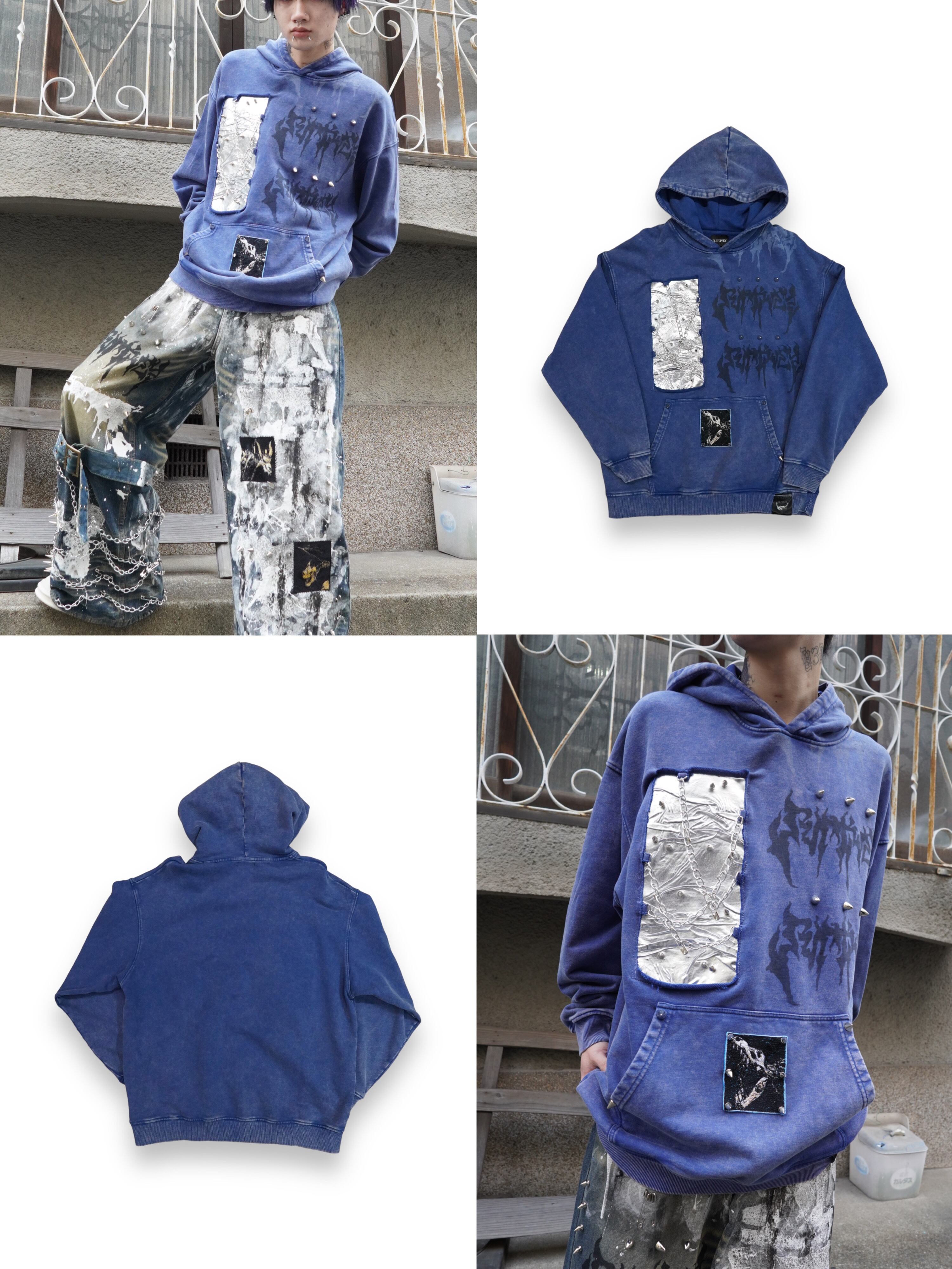 【RUPTIVEY】remake hoodie "鏡藍"