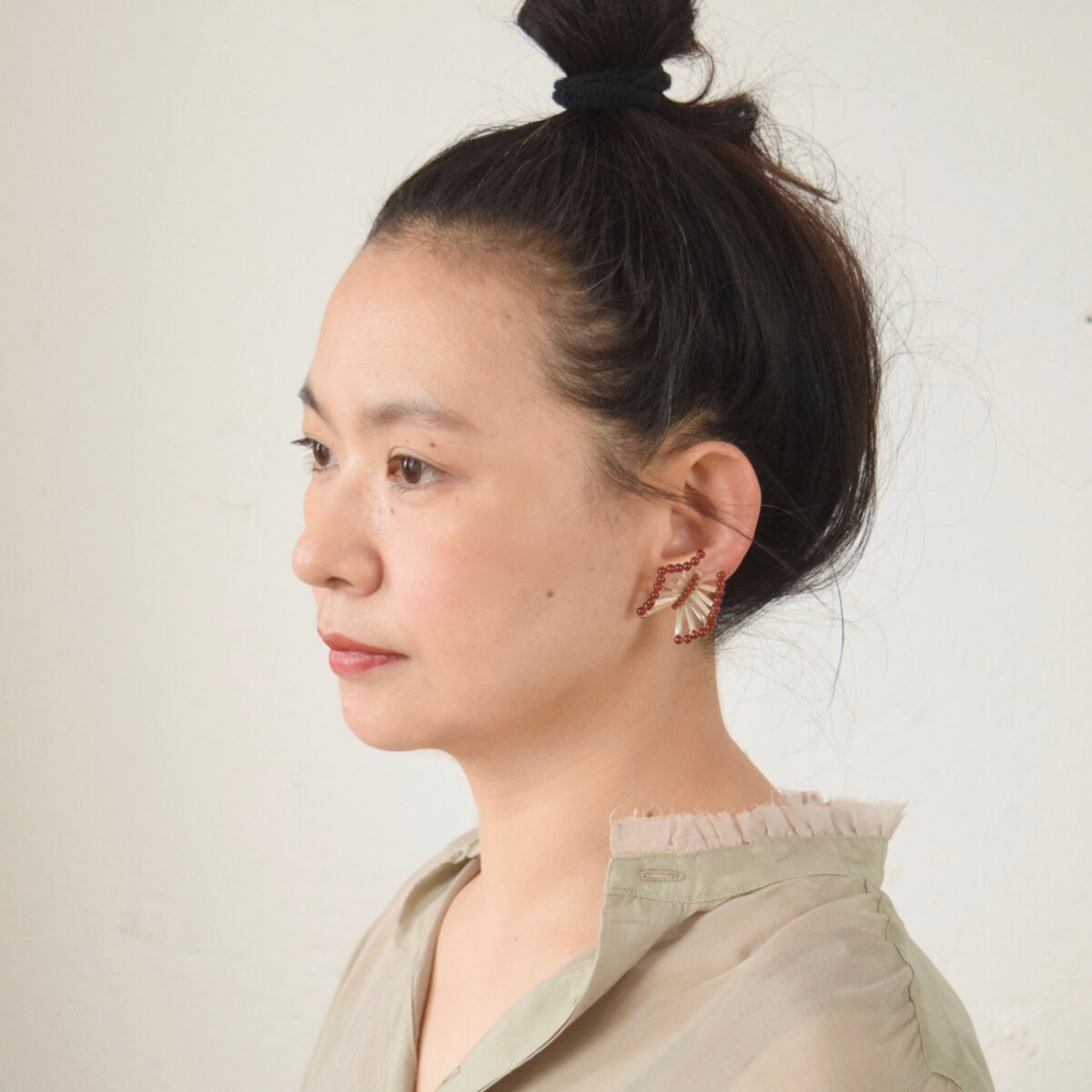 【完売次第 販売終了】tamas(タマス)「追随/Red」イヤリングのみ