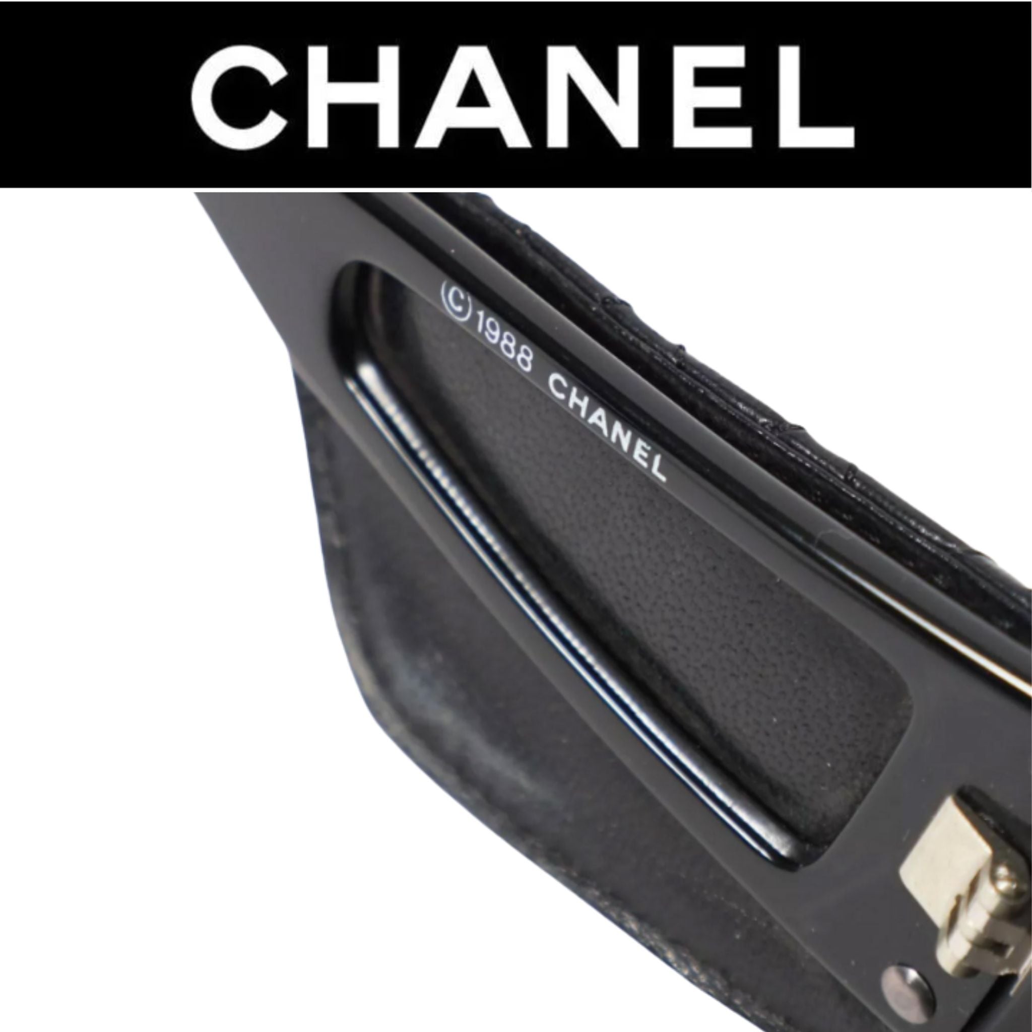 CHANEL シャネル サングラス マトラッセ キルティングレザー 1988