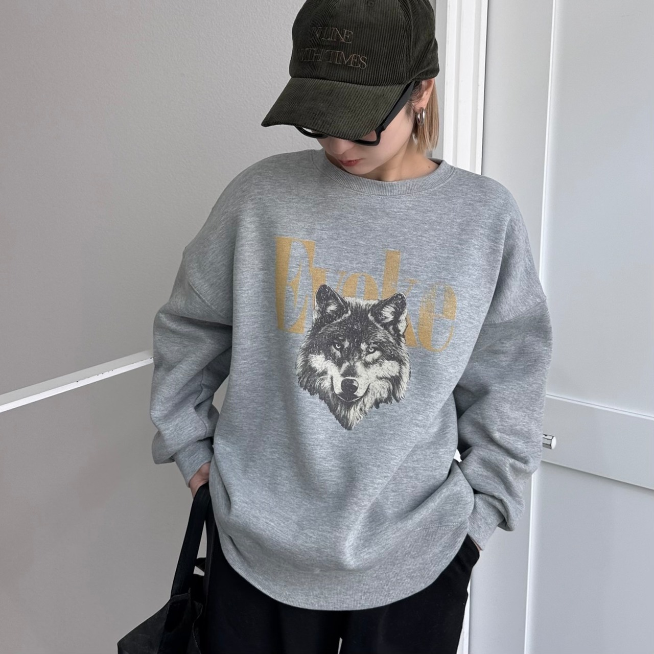 [EVOKE]裏起毛スウェットPO/グレー