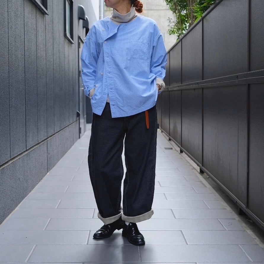 ts(s)ティーエスエスGarment Dye Stripe Cotton Oxford Cloth / Off