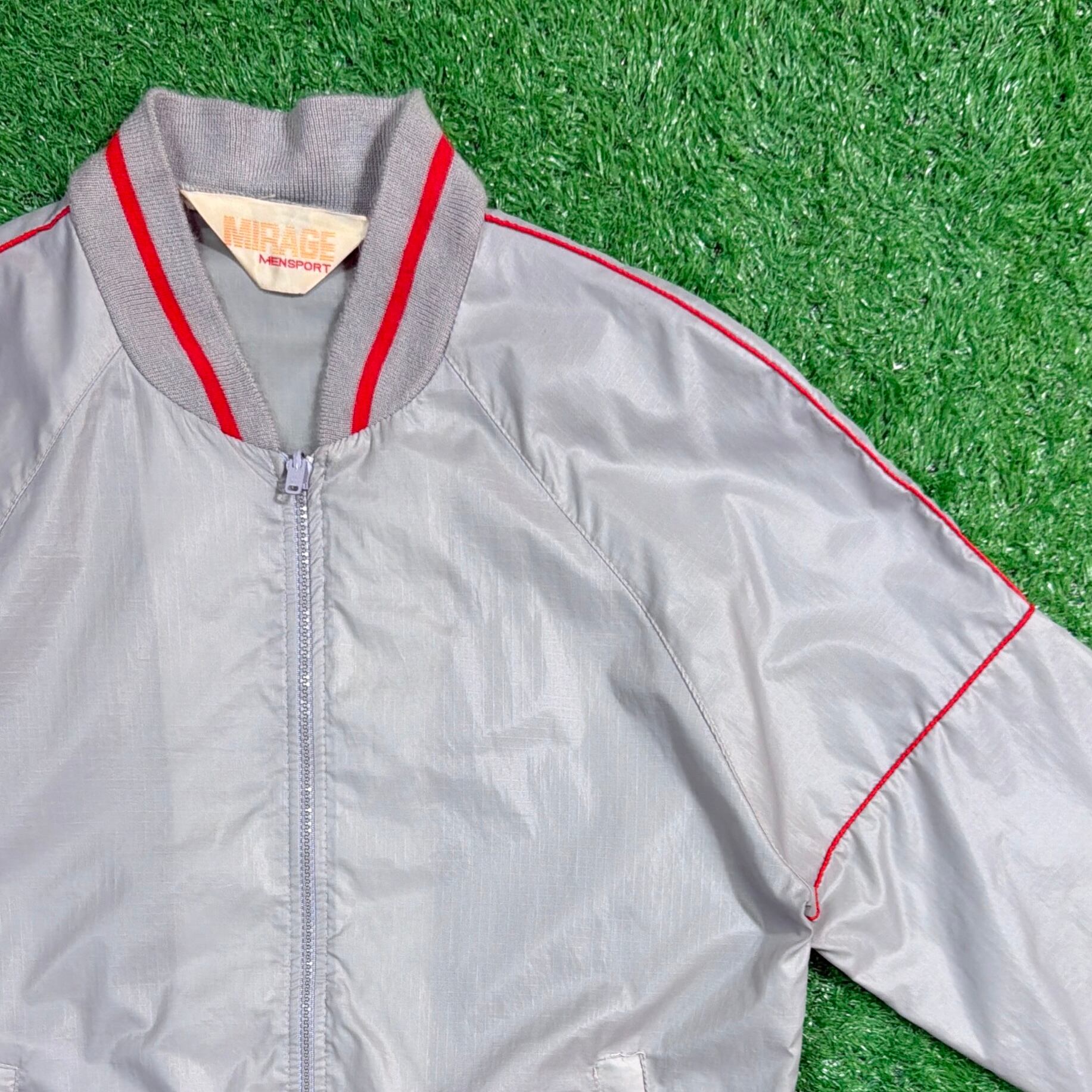 Men's】 80s - 90s リブ付き レトロデザイン ナイロンジャケット / 80