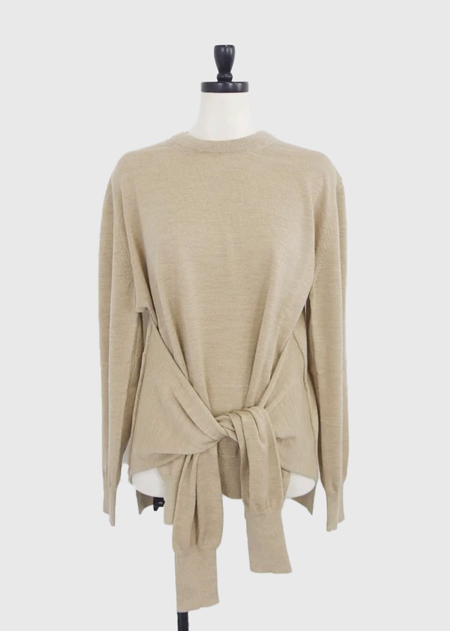 CHLOE｜ L18A-CHL-KN06P "ウエストスリーブクルーニット" BEIGE