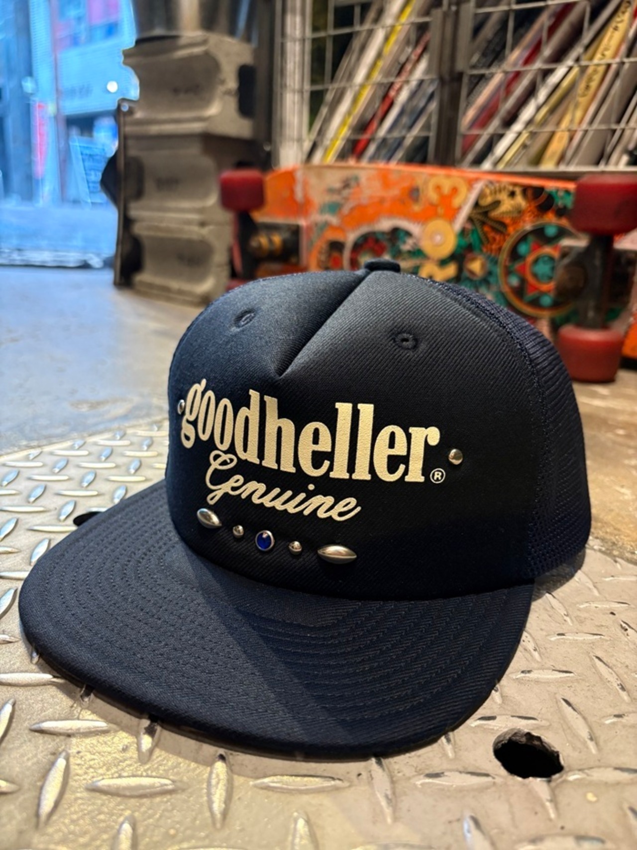 GOOD HELLER / LOGO & STUDS MESH CAP / MASH CAP / NAVY / GH-26AW003 - 2