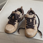 【Stk112】Suede Panel Chunky Sneaker