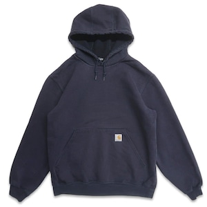 古着 カーハート Carhartt スウェットパーカー トレーナー ワンポイント ネイビー 表記：M　gd408803n w60316