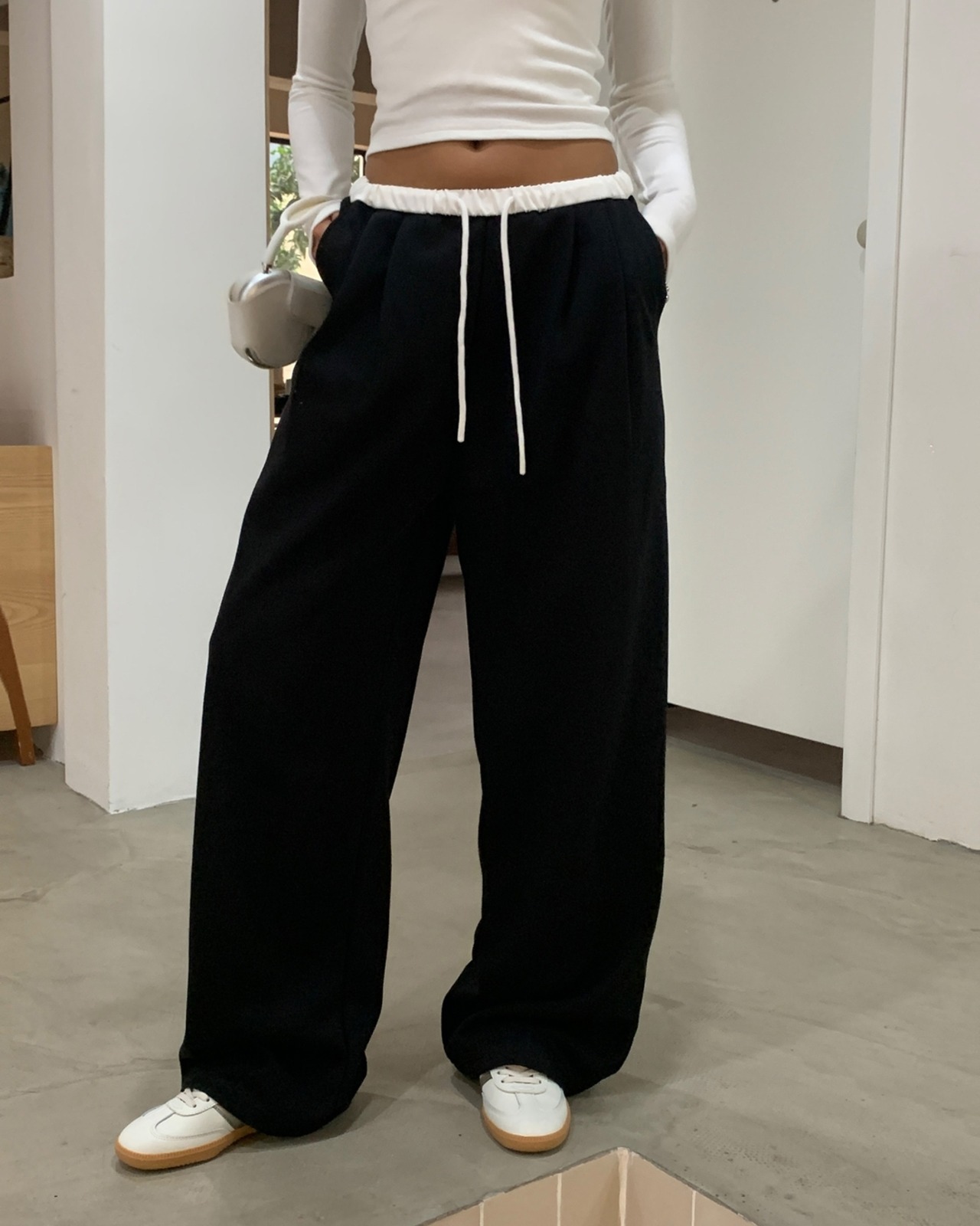 ドローストリングワイドロングパンツ A0986 - 9