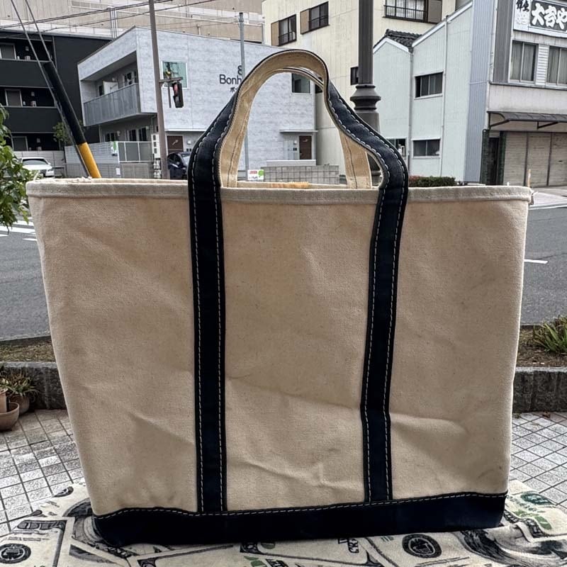 1980's Vintage Used L.L.Bean BOAT AND TOTE/Navy、Mサイズ、2