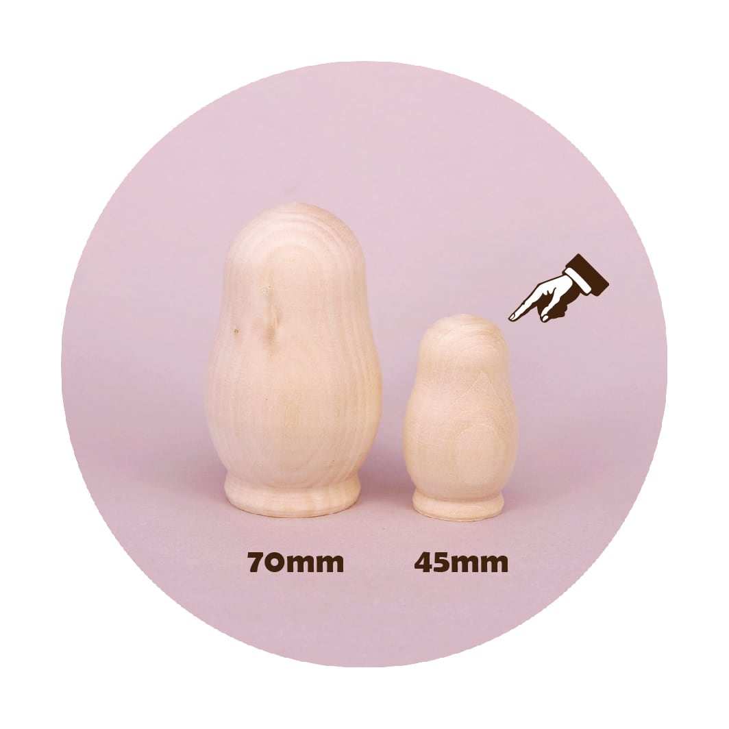 白木 マトリョーシカ 4.5cm 1個型 | GINZA HAKKO 木の香