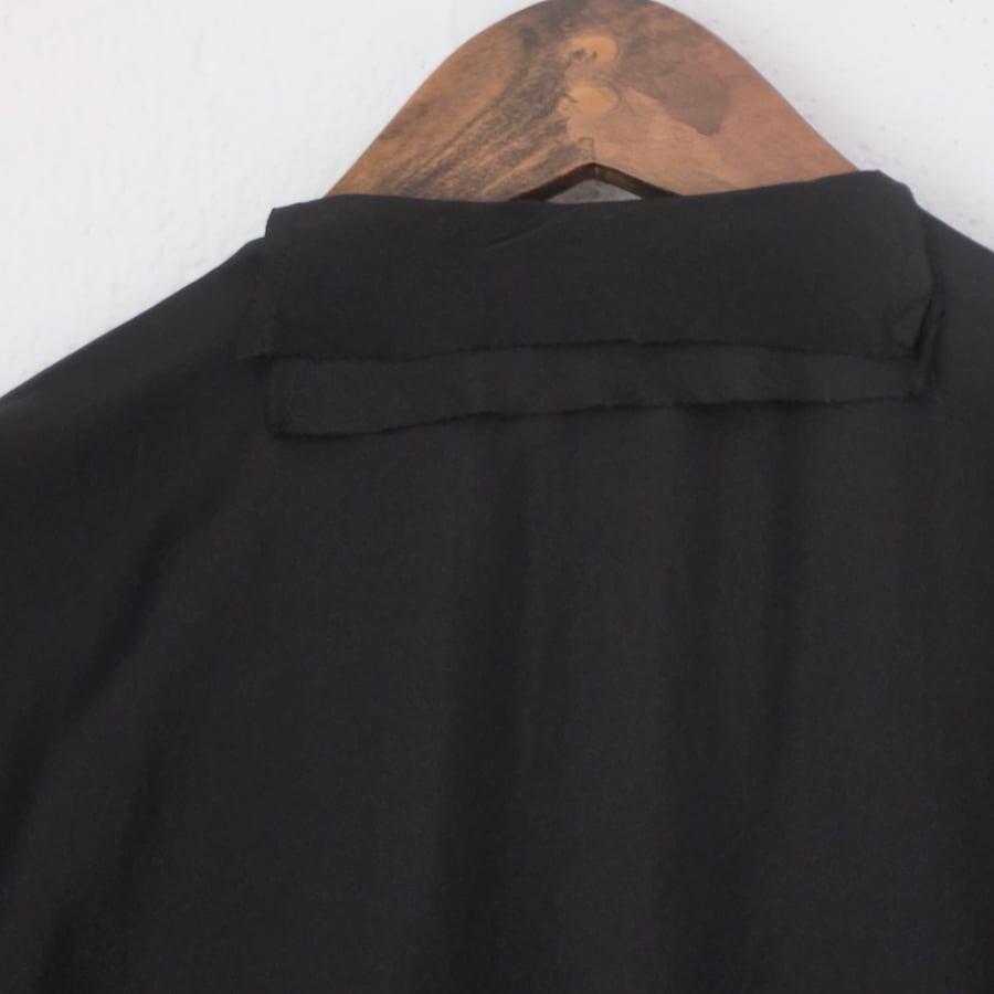 TOWAVASE(トワヴァーズ）Volant silk robeシルク ショートローブ/black