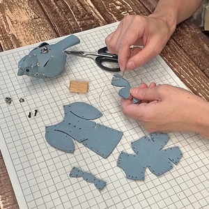 【イエロー / ことり】革模型キット 003 レザークラフト DIY