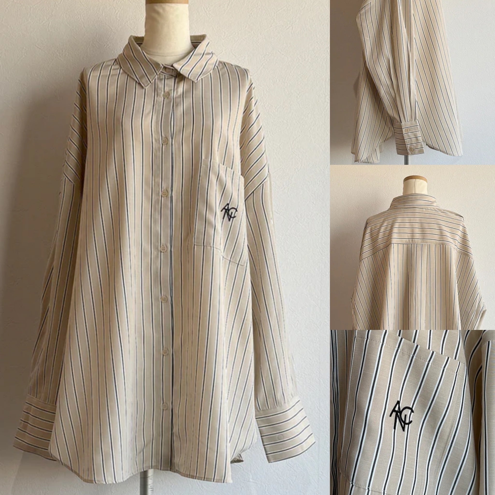 ANIECA 】ANC Stripe Pocket Shirt | valance 福井｜レディース