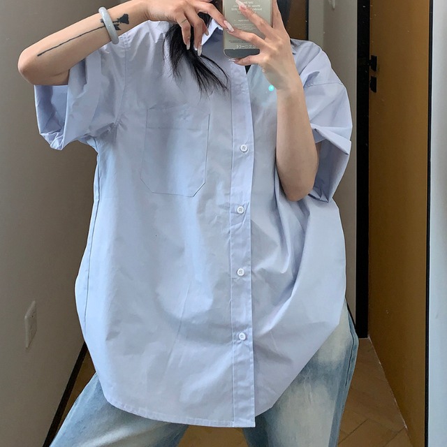 simple pocket short-sleeve shirt　シンプルポケット半袖シャツ　J2057