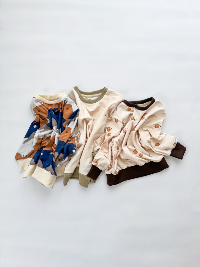 【〜90cmオーダー】スウェットTシャツ(オレンジ)