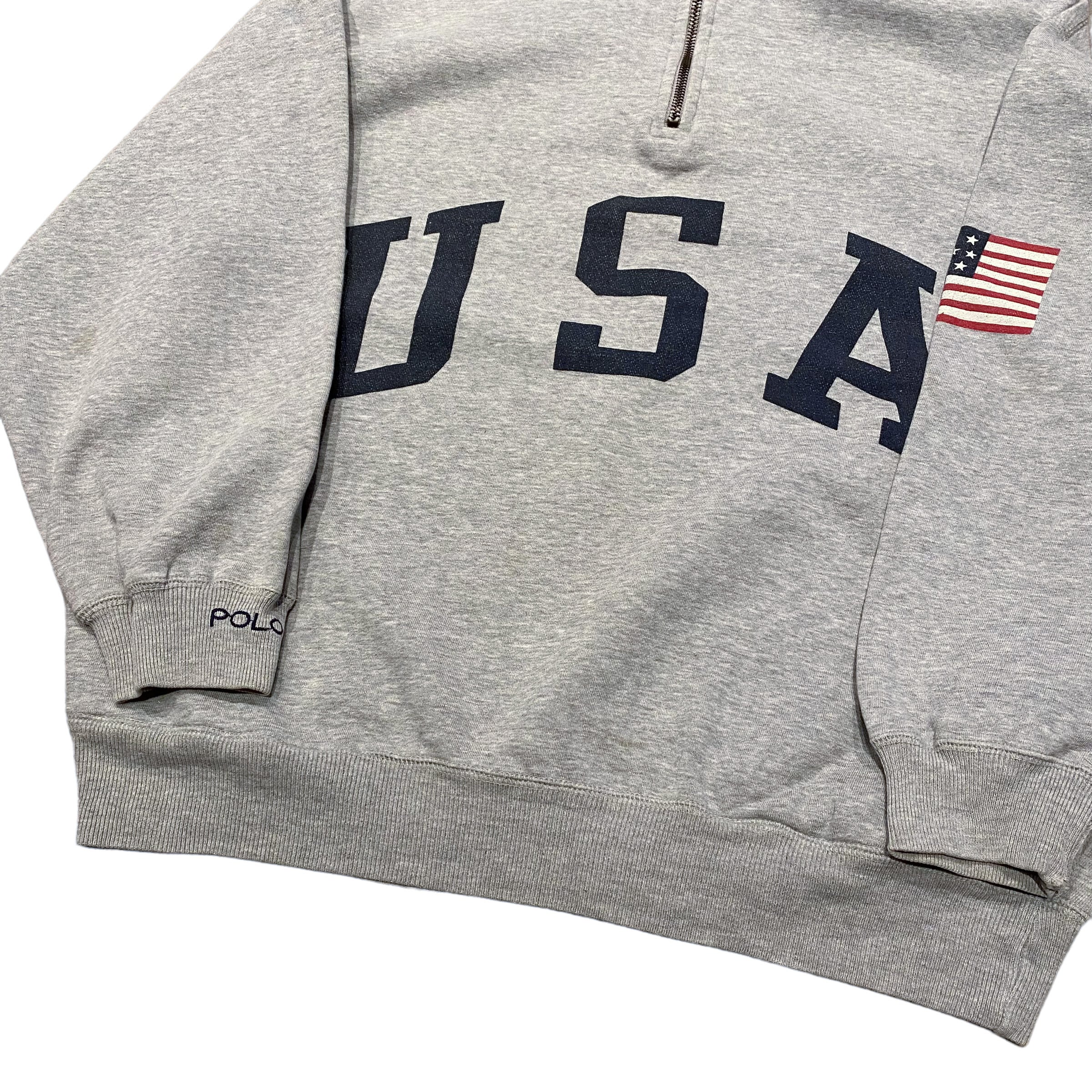 POLO SPORT ラルフローレン HALF-ZIP USA SWEAT