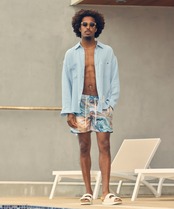 【SUNS】MARBLE PATTERN BOARD SHORTS［RSW094］