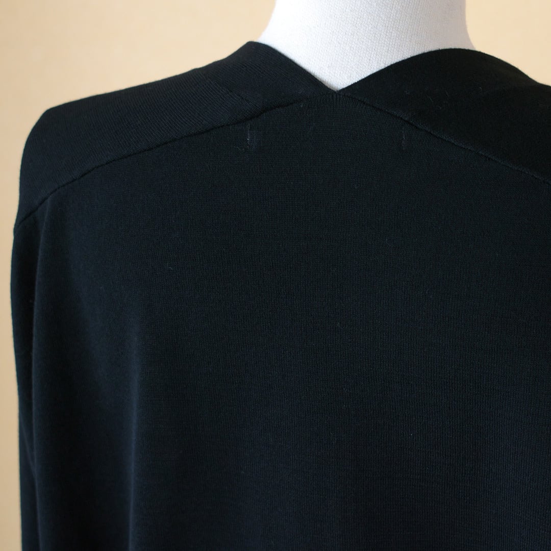 atelier naruse アトリエナルセ コクーンバイカラーニット cocoon bicolor knit・ブラックxモカ