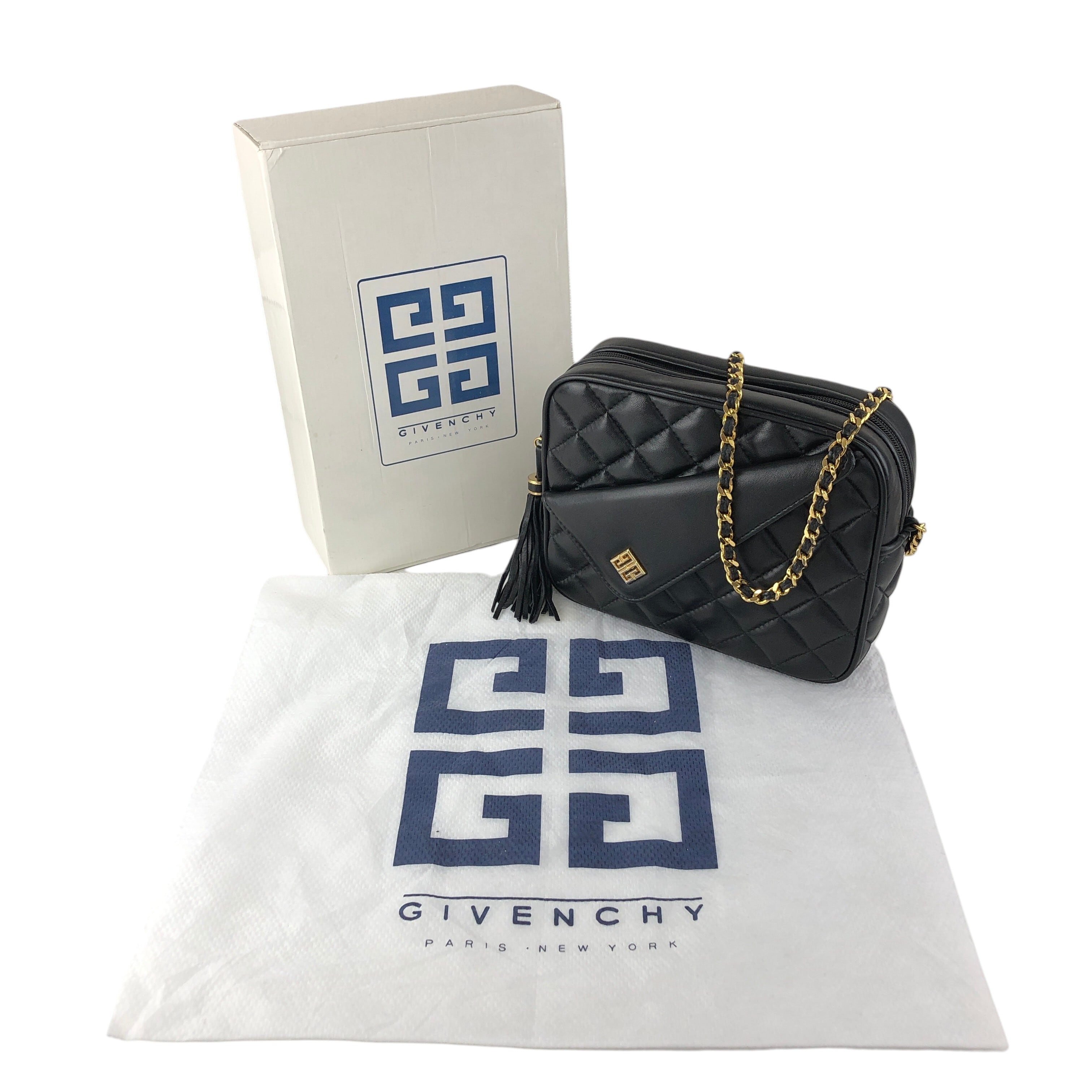 GIVENCHY ジバンシィ ショルダーバッグ ブラック 4Gロゴ キルティング