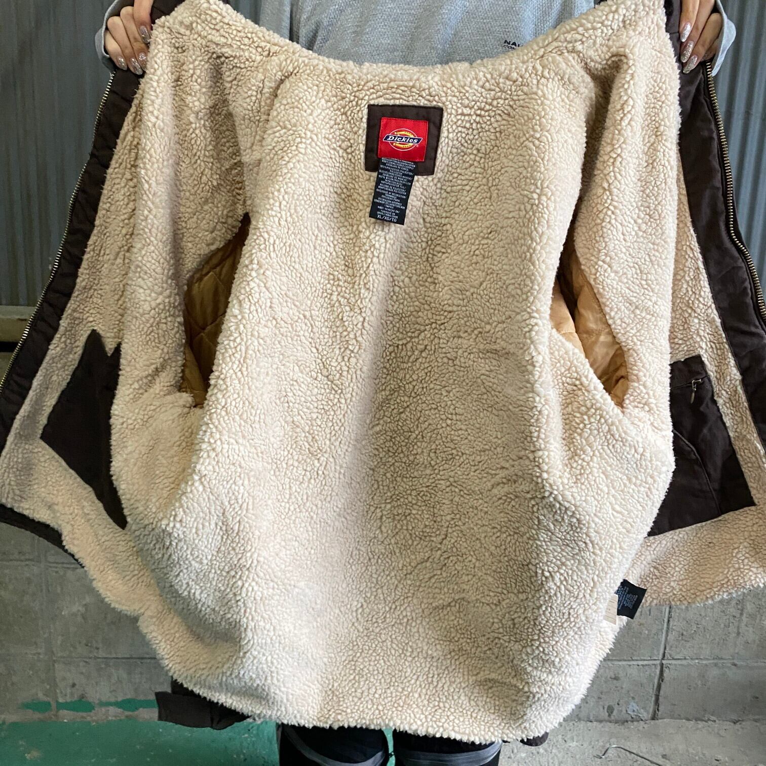 Dickies ディッキーズ ダック地 裏ボア ワークジャケット メンズXL