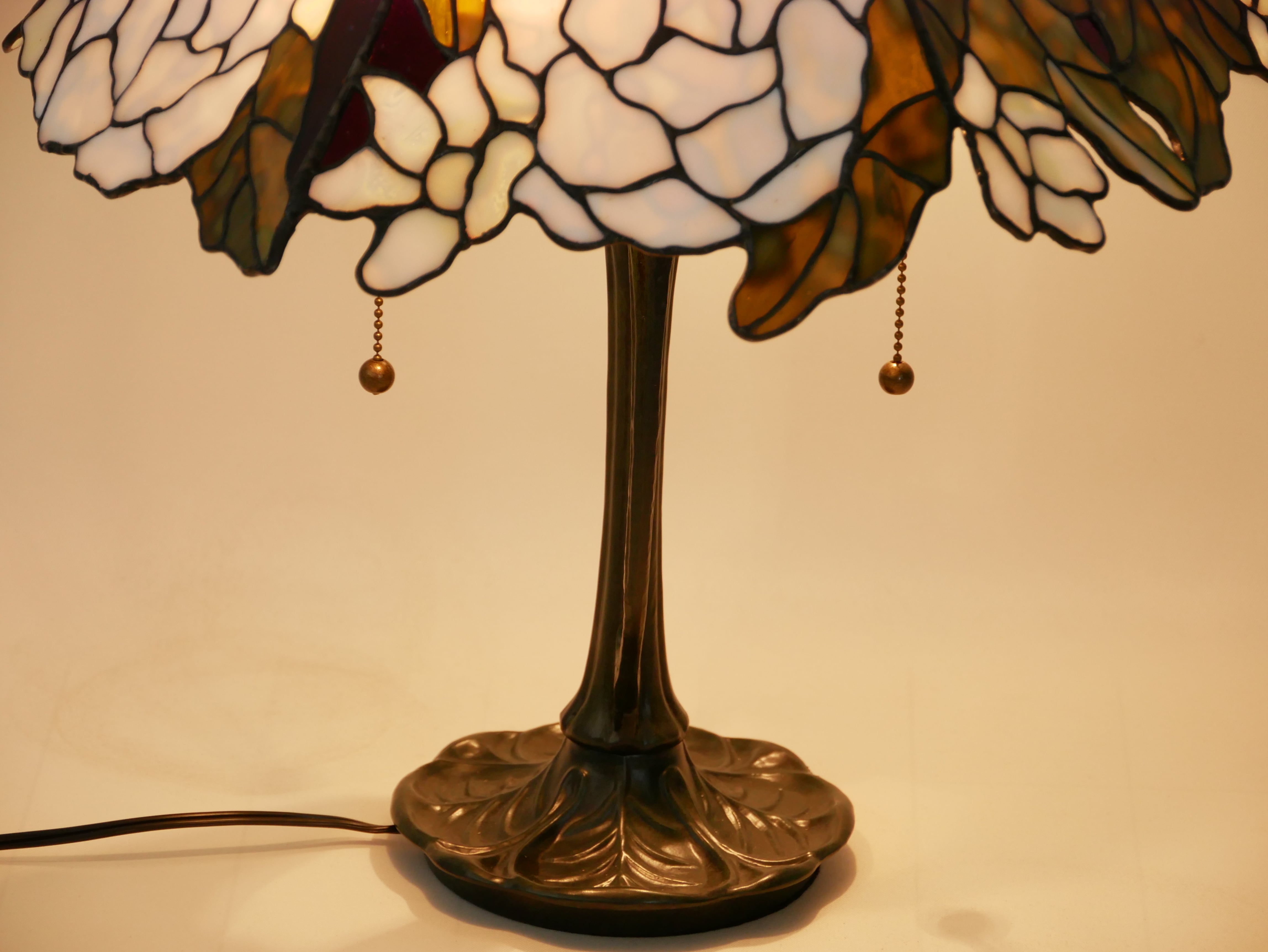 ステンドグラス 】ランプ ベゴニア SH | ステンドグラス工房かわもと