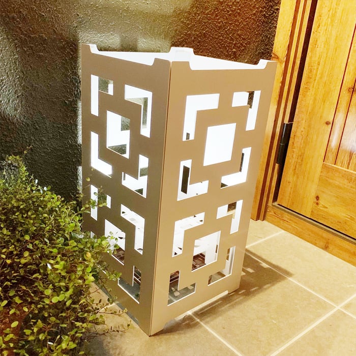 花ブロックBOX Mサイズ アルミ製 看板 ゴミ箱 傘立て 植木鉢カバー
