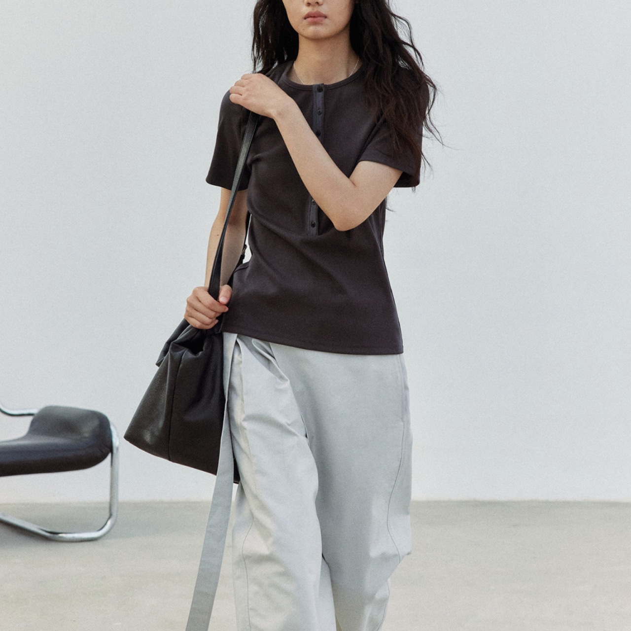 Button Front Polo Shirt T4319