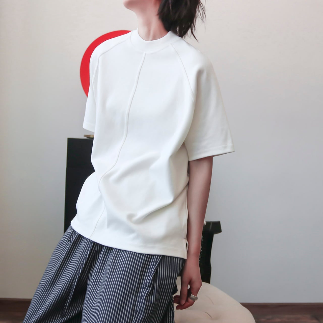 ラグランセンターラインTシャツ A02239