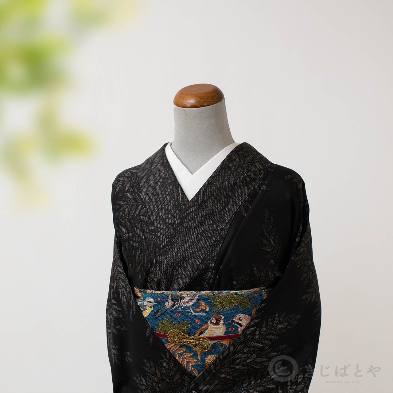 小地谷紬 鋼色に時雨 袷 | きじばとや