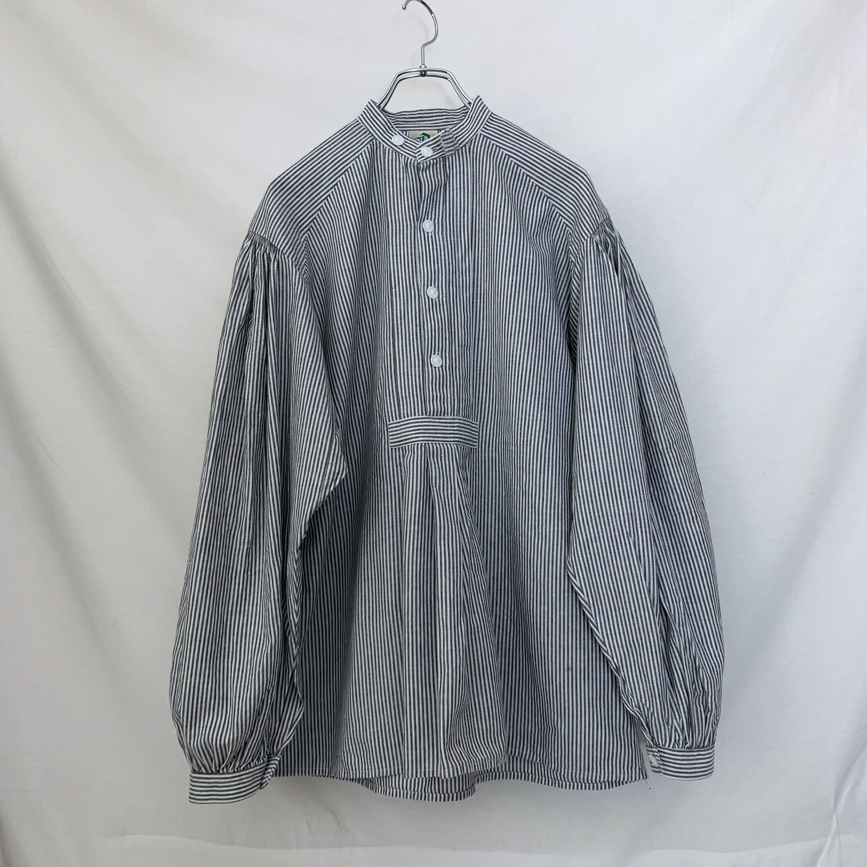 シャツ OLD ユーロ チロリアン リネン シャツ グランパシャツ 古着