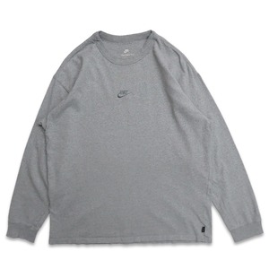 古着 ナイキ NIKE ワンポイント ロングスリーブTシャツ ロンT 杢グレー 表記：L　gd408811n w60317