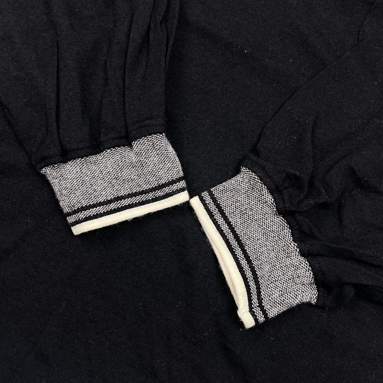 RAIKA ライカ 長袖 ウール ポロニット セーター LL/ブラック メンズ ライカ