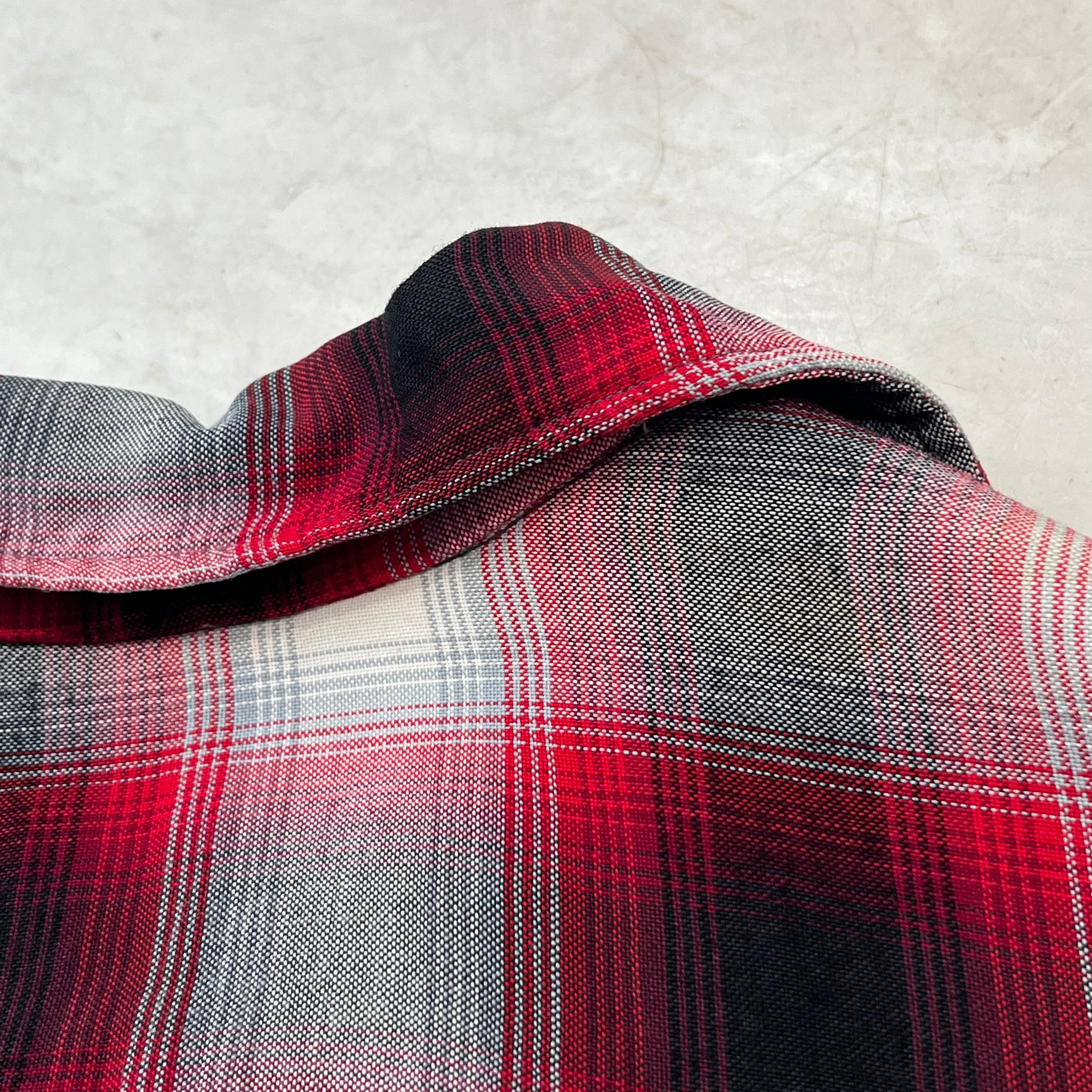 60s NATIONAL OMBRE CHECK RAYON SHIRT ナショナル オンブレーチェック