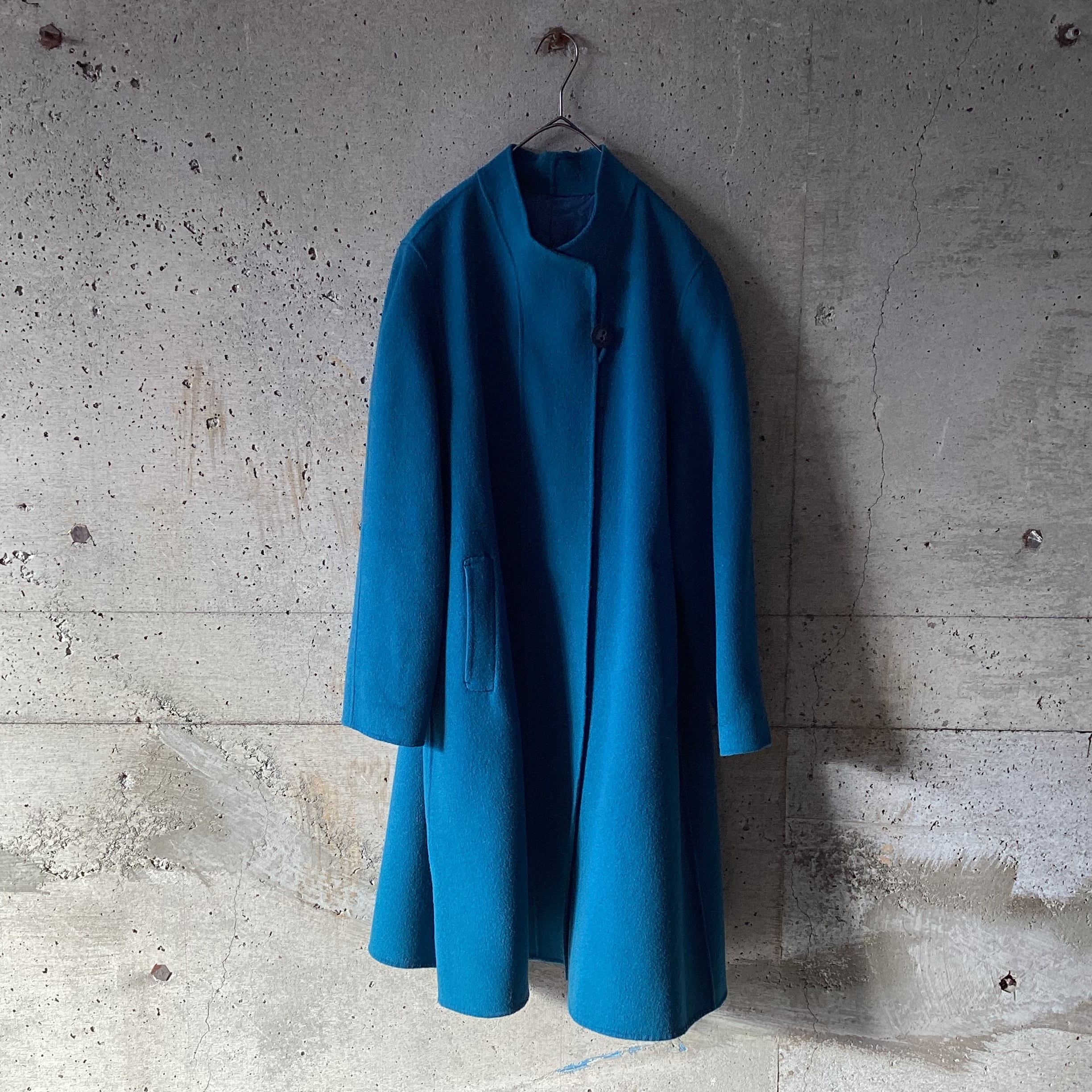 blue wool coat