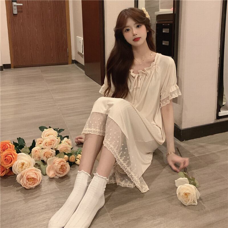 サマーレースドレス 薄手 大人ガーリー スウィート キュート カジュアル 夏物 かわいい シルク ブラックストロベリース52058764169