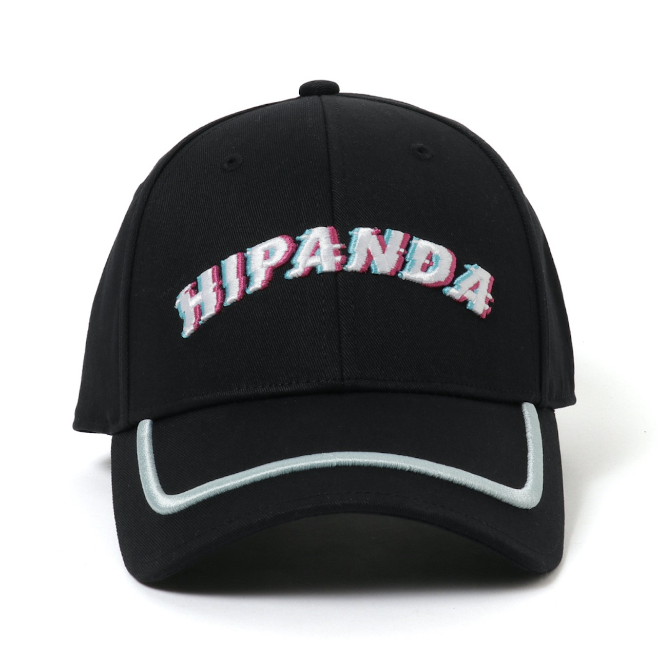 送料無料 【HIPANDA ハイパンダ】男女兼用 ロゴ キャップ 帽子 UNISEX  LETTERS CAP / BLACK × WHITE