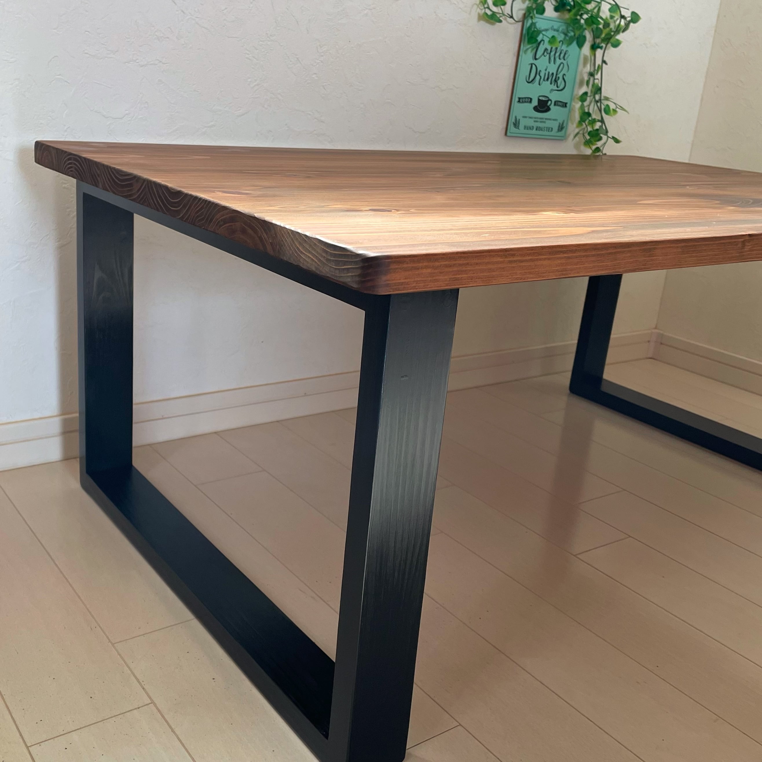 無垢ローテーブル サイズ、カラー変更可能 天然木 リビングテーブル