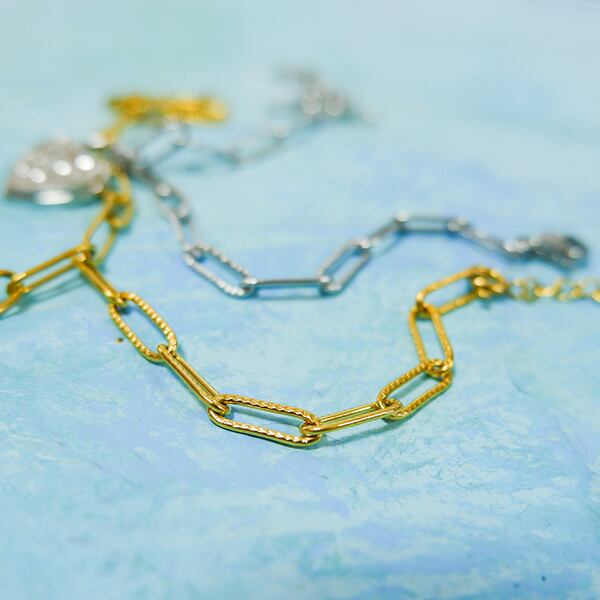 ハワイアンジュエリー アンクレット ドックタグ ハート スクロール