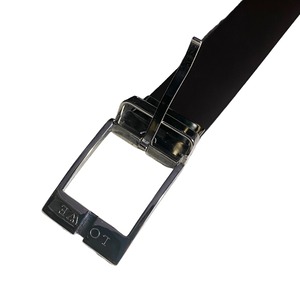 LOEWE black × brown reversible leather belt