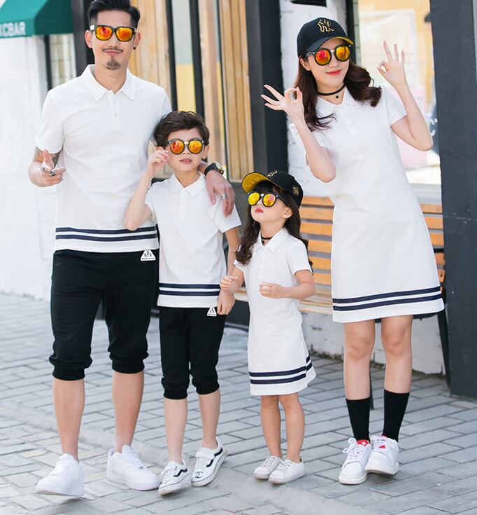 ママ 親子コーデワンピースポロシャツ ホワイト アパレル通販 Andante