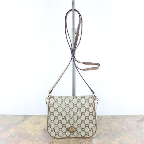 ◎.OLD GUCCI PLUS GG PATTERNED SHOULDER BAG MADE IN ITALY/オールドグッチプラスGG柄ショルダーバッグ 2000000053356