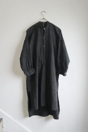 1910-1920 antique linen smock one-piece 後染め