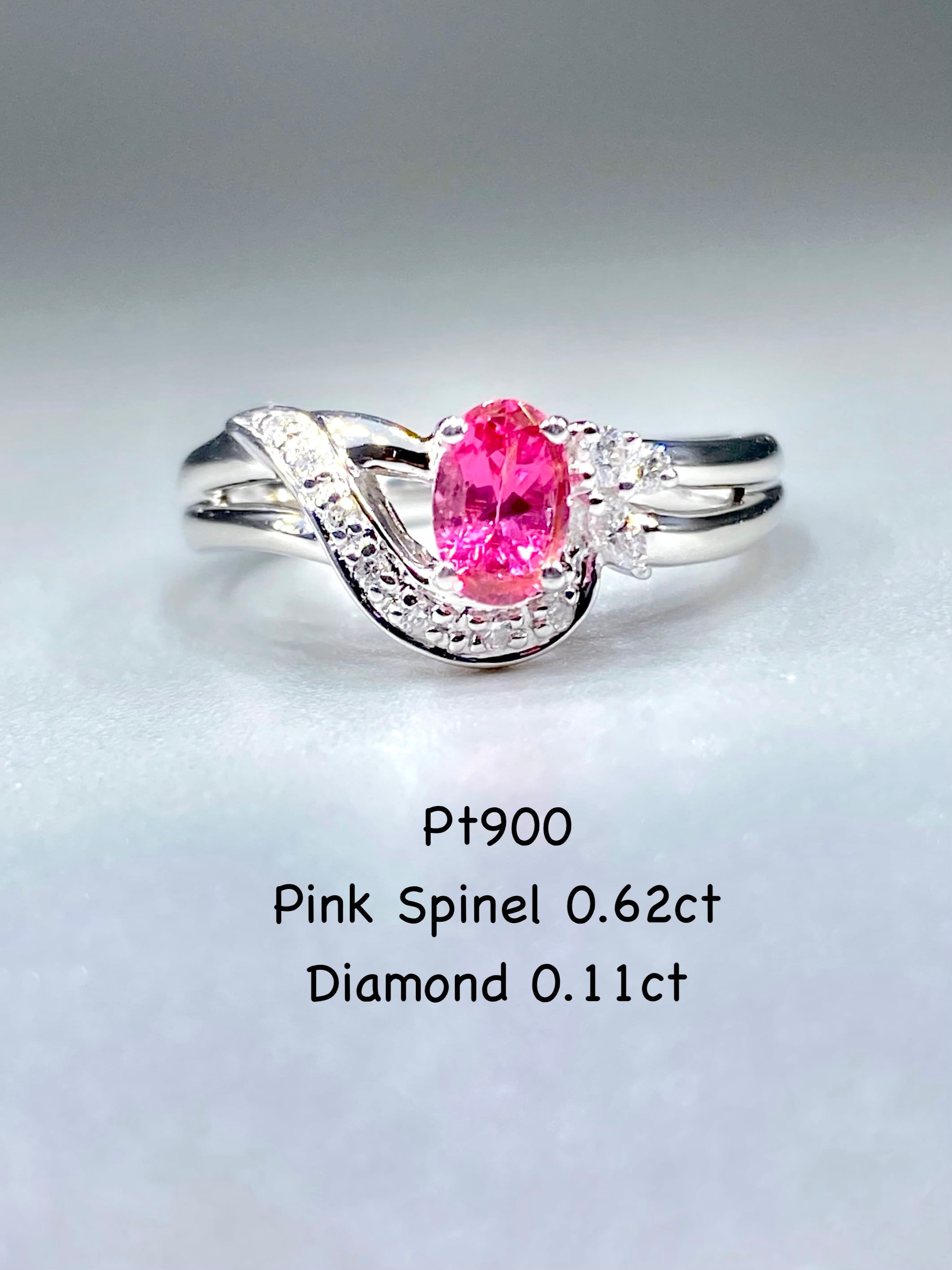 ダイヤ スピネル リング 指輪 ダイヤモンド プラチナ Pt900 ○ K18× ダイヤ スピネル リング 指輪 ダイヤモンド プラチナ Pt900 ○ K18
