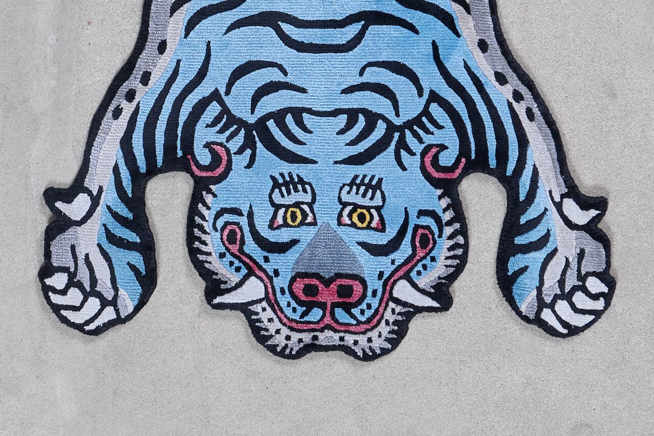 Tibetan Tiger Rug 《Sサイズ•シルク・オリジナル1•ブルー472