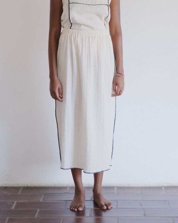 【BASERANGE/ベースレンジ】MAIN FOLIO SKIRT Baserange (ベースレンジ) FOLIO SKIRT (Off White) | H Nagano Select