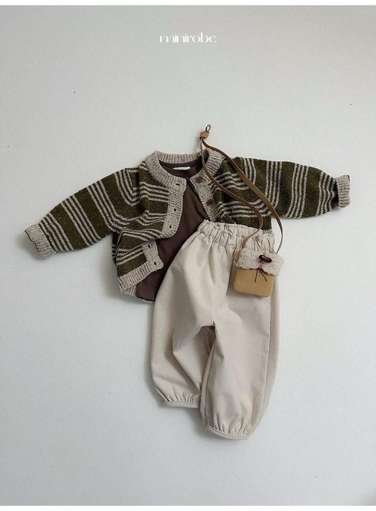 〖取寄〗韓国子供服 / 26winter / minirobe / ラインカーディガン / キッズ *S~XL*