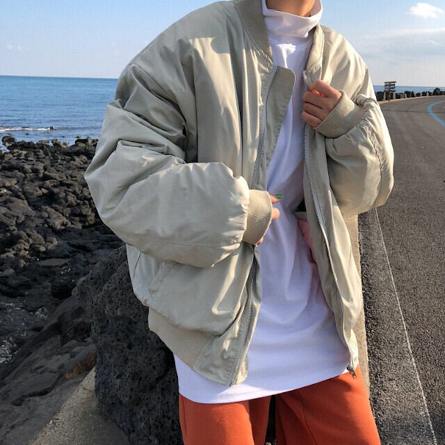 ブルゾン アウター レディース ジャンパー オーバーシルエット シンプル おしゃれ ピンク ライトグリーン M/L